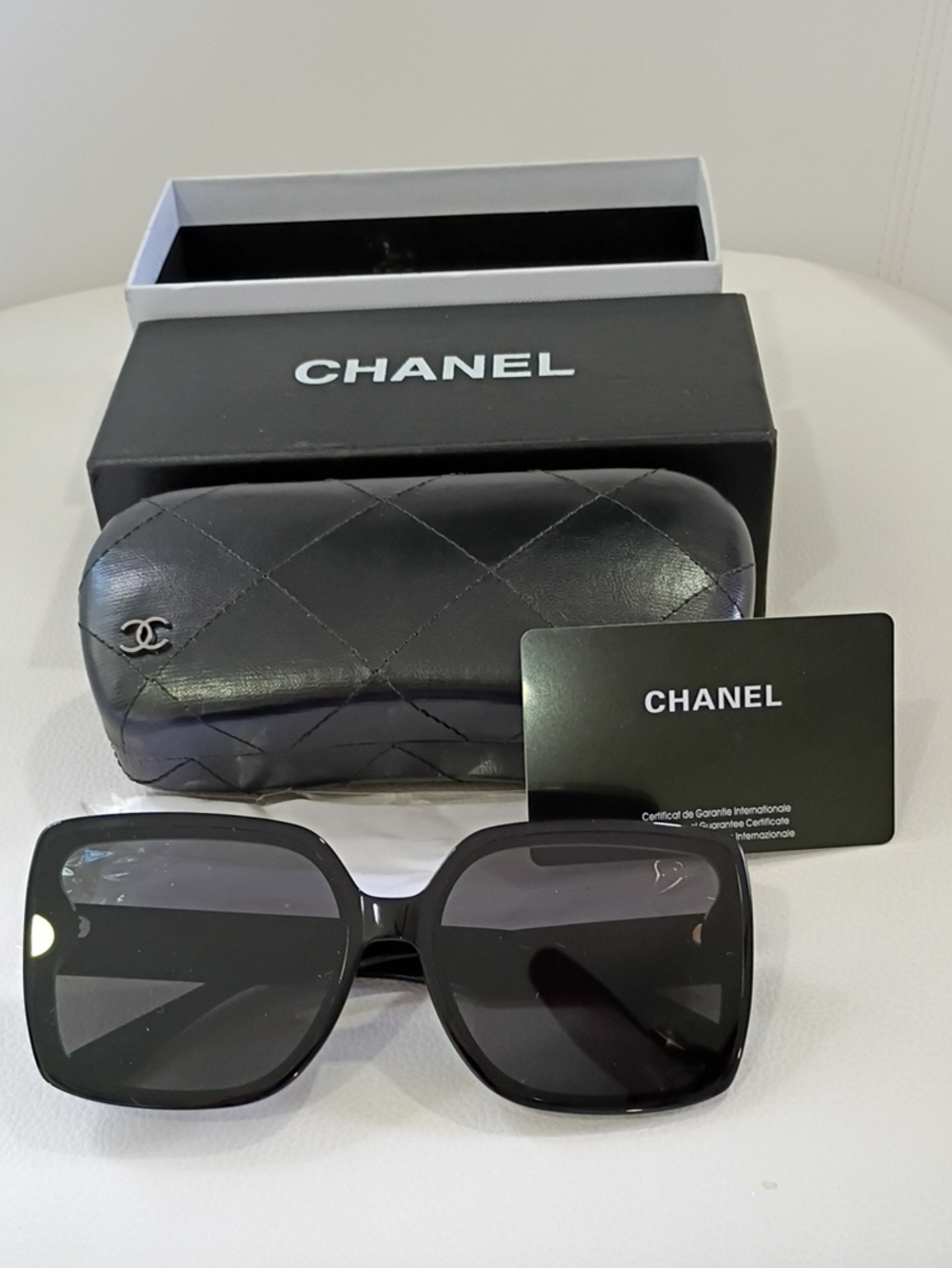 CHANEL Oversized Square Sunglasses in Black